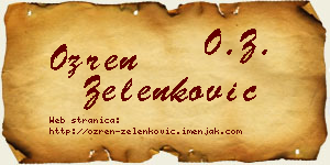 Ozren Zelenković vizit kartica